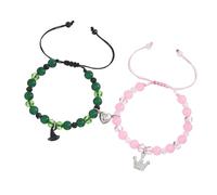 ZYMIADOU Glass Bead Bracelets With Clasp For Fashionable Women Handmade Friendship Matching Necklace Couple Accessory Festival Celebration Jewelry