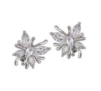 ZYMIADOU Glimmering Butterfly Design Earphone Accessory Sweatproof Electroplated Coppers Materials Universals For Commuting And Leisures Activity Sweat Resistant Electroplated Ear Clip