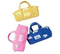 ZYMIADOU Handheld Pencil Case Big Capacity Corduroy Pen Pouches Crossbody Bag Travel Makeup for Student Women Kid Large Capacity Corduroy