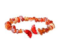 ZYMIADOU Handmade Natural with Butterfly Charm Adjustable Energy Women Irregular Bead Women's