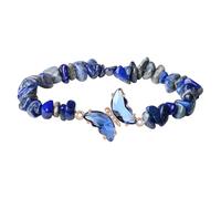 ZYMIADOU Handmade Natural with Butterfly Charm Adjustable Energy Women Irregular Bead Women's