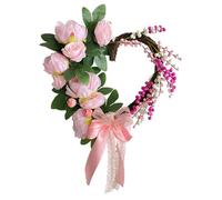 ZYMIADOU Handmade Valentine's Day Heart Wreath Adds a Touch of Romance to Any Setting for Party Decoration Rose Wreath