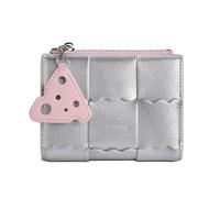 ZYMIADOU Leather Credit Card Bank Holder Woven Wallet Coin Purse for Women Girl Fashion Purse Multi Slot Clutch Wallet Holder