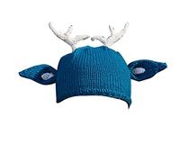 ZYMIADOU Lovely Parent-Child Woolen Hat Cute Antler Knitted Christmas Deer Kid Mom Gifts For Christmas New Year Hats For Women Men Boy Babies Kids Girls