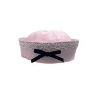 ZYMIADOU Lovely Sailor Hat Captain Lovely Seafaring Adult Navy Marine Small Bowknot Decors Halloween Party Cosplay Outfit Hats For Girl Woman Bulk Adult Hats For Party Bulk For Woman Birthday