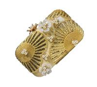 ZYMIADOU Luxurious Handbag Sequins And Pearls Evening Bag For Women Shoulder Purse With Chain Strap For Bride And Bridesmaids Wedding Accessory