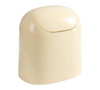 ZYMIADOU Modern Desktop Waste Bin Swing Lid Sealed Smell Control Desk Trash Can for Small Space Organizers Home Office Decoration SmellProof Desk Trash Container