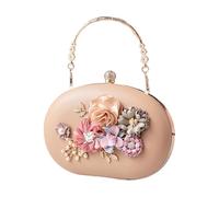 ZYMIADOU Multi Functional Floral Decorated Handbag For Ladies Stylish Shoulder Crossbody Bag Evening Purse For Dinners And Galas Multi Functional Shoulder Bag