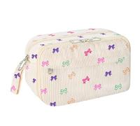 ZYMIADOU Multifunction Pencil Case Multi Compartments Fabric Pencils Organiser Bag Travel Cosmetic Storage Bag for Student Adult Spacious Pencil Organiser