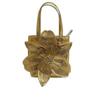 ZYMIADOU Multifunctional Flower Trimmed Evening Bag Large Capacity PU Handbag Casual Dinner Purse For Bridal Wedding Parties Stylish French Inspired Evening Purse