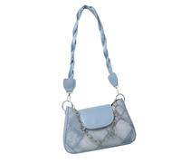 ZYMIADOU Multipurpose Small Square Purse With Chain Handle For Ladies PU Leather Shoulder Bag Braided Strap Underarm Handbag PU Leather Square Bag