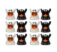ZYMIADOU Pack Of 12 Halloween Specter Lamp Decoration Haunting Light Ornament Unique Ornaments For Halloween Horrible Specter Shape Table Lamp
