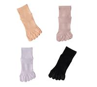 ZYMIADOU Pack Of 4 Pair Cushioned Sports Socks Toe Separator Design Wear Resistant Fabric Running For Daily Use Athletic Toe Separator