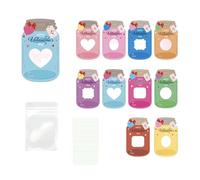 ZYMIADOU Pack of 50 Valentine's Day Gift Exchange Cards Interactive Party Props for Kids Classroom Hollow Valentine Cards Candy Valentines Day Card for Kids Classroom