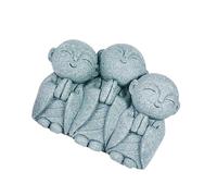 ZYMIADOU Peaceful Buddhas Monk Figurine Sandstone Praying Buddhist Sculpture Fengshuis Ornaments Home Office Decors Charm Gift Japanese Jizo Monk Statue