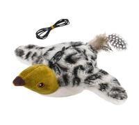 ZYMIADOU Realistic Bird Simulation Cats Toy Electric Interactively Motion Activated Plush USB Rechargeable Quiet Operations Automatic Electric Cats Toy