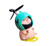 ZYMIADOU Rotating Propeller Car Decors Cartoon Vehicle Ornament Simple Installs For Bike Motorcycles Scooters Dashboard Accessory Stretchable Strap Car Charm