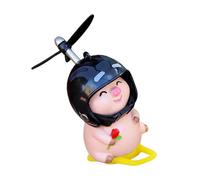ZYMIADOU Rotating Propeller Car Decors Cartoon Vehicle Ornament Simple Installs For Bike Motorcycles Scooters Dashboard Accessory Stretchable Strap Car Charm