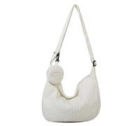 ZYMIADOU Ruched Design Satchel Bag Pleated Cloud Minimalist Fashion Shoulder Crossbody For Girl Nylon Lady Purse Korean Girl's Nylon Shoulder Bag With Cloud Flower For Ladies