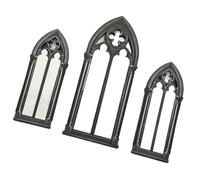 ZYMIADOU Rustics Wood Window Frame Wooden Cathedral Arched Wall Decors Farmhouse Art for Home Living Room Rustics Wood Frame