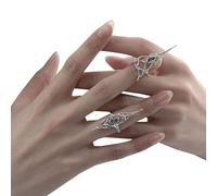 ZYMIADOU Set Of 2 Unique Hollow Finger Tip Bone Rings Fashion Joint Open Unisex Finger Accessories For Daily Wear Comfortable