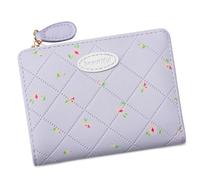 ZYMIADOU Simple Wallet Stylish Coin Bags Lovely PU Leather Change Purse Flower Print Short with Card Holder Pu Leather Change Lovely Flower Print with Card Holder