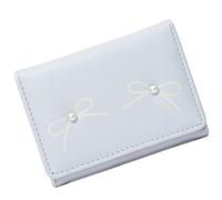 ZYMIADOU Small Bows Wallet for Women Aesthetic Designs Short Wallets PU Leather Coin Purse Stylish Women's Card Holder Elegant Bows Designs