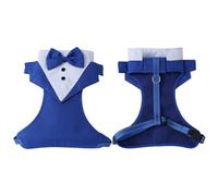 ZYMIADOU Soft Bow Tie Dog Harness For Puppies Small Breeds Suit Design Adjustable Chest Strap With Reflective Straps Breathable Dog Harness