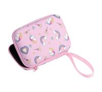 ZYMIADOU Square Colorful Cartoon Storage Bag Shockproof Portable Design for Electronics Accessories Travel Organizers Multicolored Family Travel Storage Pouches