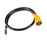 ZYMIADOU Strong 7 Drill Vehicle Trailer End Section With 48 Inch Cord 10 14AWG Clear Bronze Rulings And Sun Immune PVC Protect For Outdoor Use Straw Yellow Trailer Cable