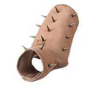 ZYMIADOU Tear Resistant Dog Protections Vest Metal Rivets Leather Padding Easy Wear For Outdoor Activities Daily Walk Dog Protections Gear