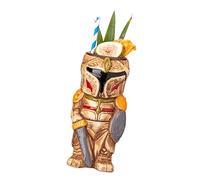 ZYMIADOU Themed Party Ceramics Goblet 530ml Capacity Ergonomic Handle Sturdy Roman Soldier Cup for Indoors Outdoor Event Roman Homes Pubs Accessories