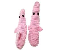 ZYMIADOU Toddler Kids Baby Crochet Knitted Calf Socks Novelty Funny Wide Mouth Slippers Cartoon Animal Hosiery Slipper Socks For Women