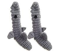 ZYMIADOU Toddler Kids Baby Crochet Knitted Calf Socks Novelty Funny Wide Mouth Slippers Cartoon Animal Hosiery Slipper Socks For Women