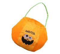 ZYMIADOU Traditional Velvets Pumpkin Candy Bag Seasonal Party Essential Storage with Reinforced Handles Strong Fabric Velvets Trick Or Treats