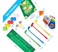 ZYMIADOU Transportable Thin Golfing Set Outdoor Sports Toy Compact Plan Direct Current Carry for Garden Beach Family Adventures Connection Time Outdoor Golfing Set