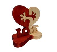 ZYMIADOU Valentines Day Heart Ornament Hugs Symbol of Love Wooden Hug Love Letter Wood Decoration for Lovers Couple Gift Heart Ornaments