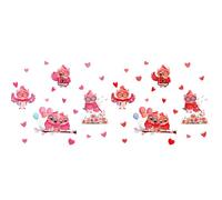 ZYMIADOU Valentines Day Window Stickers Heart Owl Clings Decorative for Home Wedding Anniversary Decoration