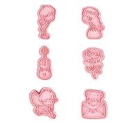 ZYMIADOU Wedding Theme Biscuit 3D Stereo Pressing Type Baking Accessories Boy Girl Rose Lover Letter Biscuit