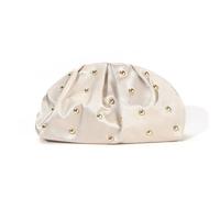 ZYMIADOU Women's Soft Cloud Bag Slouchy Clutches Ruched Purses Evening Handbag Beaded Clutches Purses For Wedding Party Prom Ladies Evening Purse Handbag