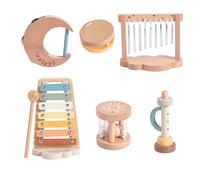 ZYMIADOU Wooden Percussion Toy Set For Babies Educational Sensory Musical Set With Xylophone And Drum Early Development Preschool Rhythm Development Toy