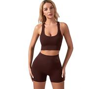 ZYMIADOU Yoga Sport Bra And High Waist Leggings Set For Women Sports Shockproof Two Pieces Sets Running Shorts Women Two Pieces Sets High Waist Leggings Sport Shockproof