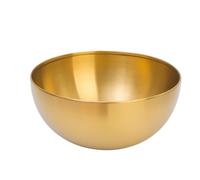 Zymjzbetic 1/2/3/5Pcs Salad Bowls Stainless Steel Multipurpose Fruits Pasta Soup Baking Home Kitchen Frosted Circular Cooking Basin for Baking, Cooking, Salad & Food Prep(Gold,2PCS)