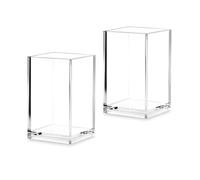 Zymjzbetic 1/2/4/10 PCS Pen Holder For Desk Pencil Clear Makeup Brush Stationery Organizer for Office, Home, Classroom(2 PCS)