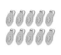 Zymjzbetic 10Pcs 25mm Zinc Alloy Golf Hat Clip Magnetic Golf Cap Clips with Magnet Ball Markers Golf Putting Green Accessories Silver for Men Women Golfer