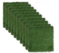 Zymjzbetic 12"x12" Artificial Grass Tiles Interlocking Turf Deck Mat Rug Flooring Décor for Patio Balcony Garden 10pcs for Pet, Dogs, Patio, Balcony