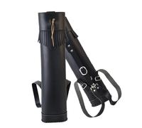 Zymjzbetic arrow quiver Leather Back Archery Quiver Arrow Holder Bow Portable Accessory