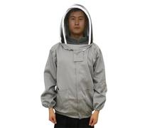 Zymjzbetic Beekeeping Jacket Professional Beekeeper Equipment Beekeeper Suit Field Work Jackets for Backyard Indoor Outdoor Farm for Honey Farming(Grey)