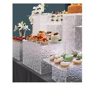 Zymjzbetic Buffet Riser 14 PCS Dessert Candy Decoration Buffet Riser Stand Trays Wedding Banquet Cake Cookies Sushi Bread Fruits Tea Break for Food Display