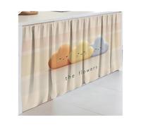 Zymjzbetic Cupboard Curtain Smiley Cloud Print Cabinet Curtains Decorative Dustproof Shelf Drapes for Kitchen Living Room Bedroom Wardrobe Cupboard(70x150cm)
